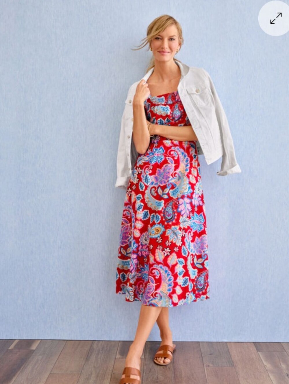Talbots Fit & Flare Dress - Fantastic Paisley 14W NWT